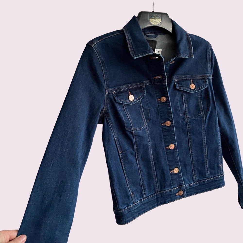 BNWT NEXT Indigo Blue Stretch Denim Jacket Size 12 - Picture 4 of 4